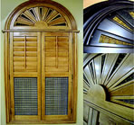 shutters insert woven woode